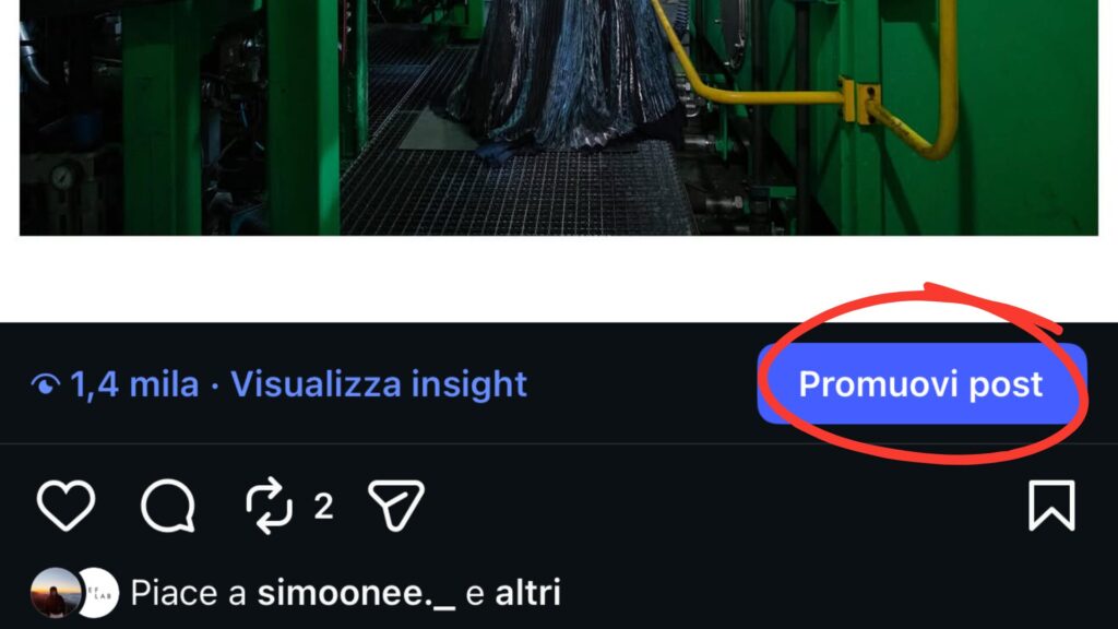Meta Ads feed instagram taso promuovi post da usare solo in alcuni casi